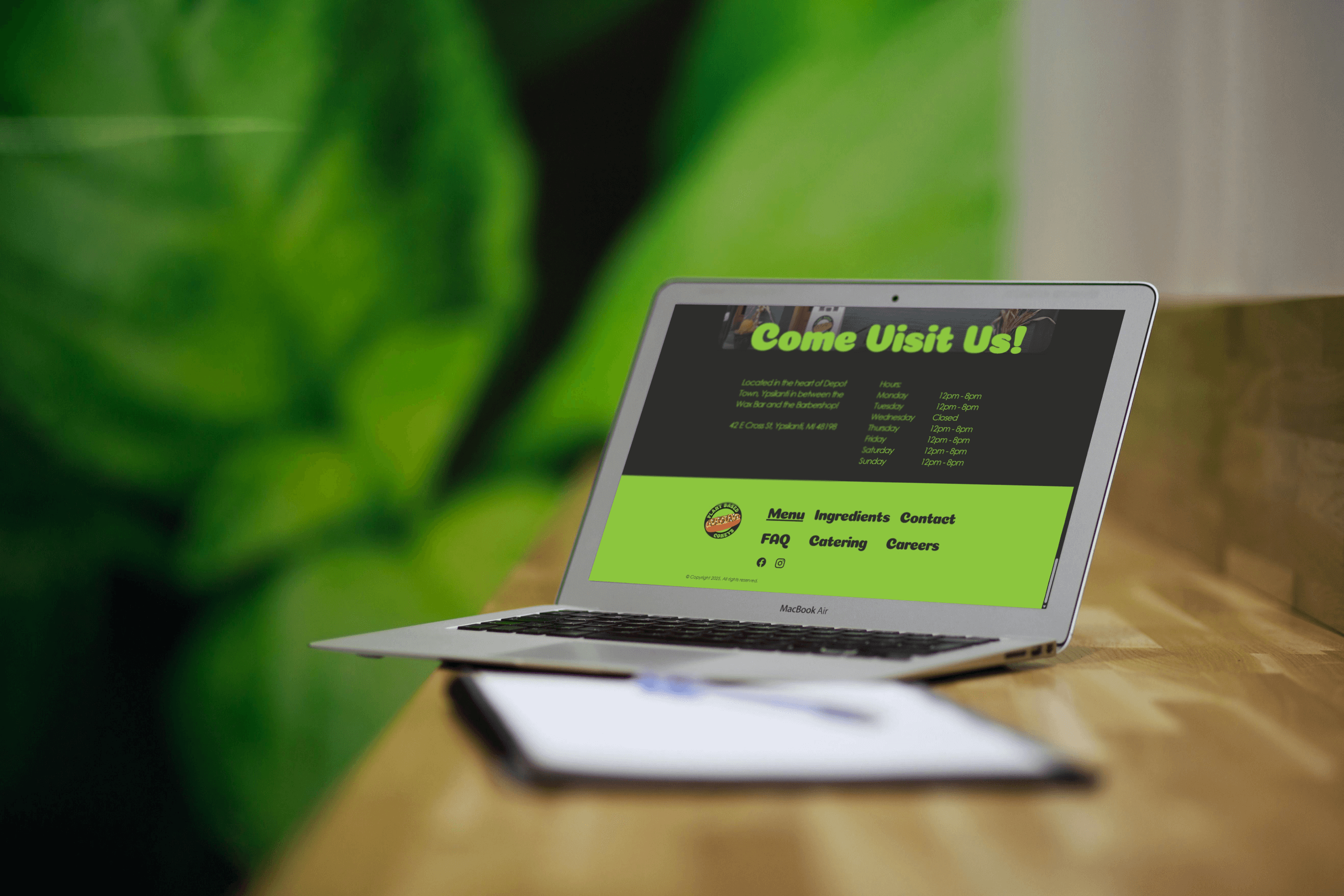 The hero shot of the At The Helm Productions website